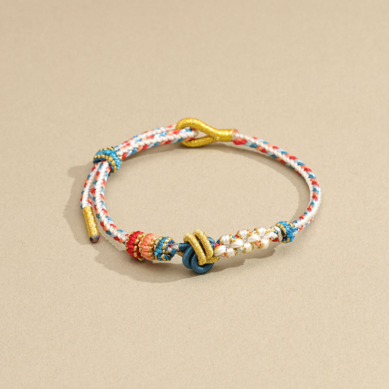 DIY pleteni narukvica od užeta, etnički stil, unisex, ručno pletena, Zima 2025