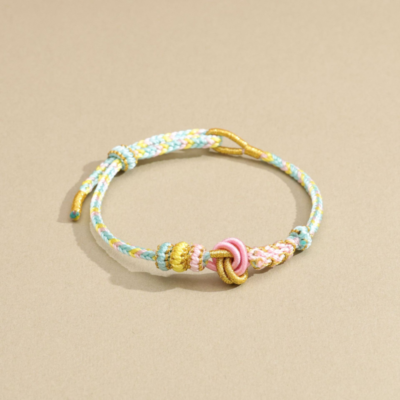 DIY pleteni narukvica od užeta, etnički stil, unisex, ručno pletena, Zima 2025