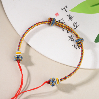 Brățară împletită din sfoară, stil etnic, unisex (Țesut; Sfoară; Primăvara 2025)