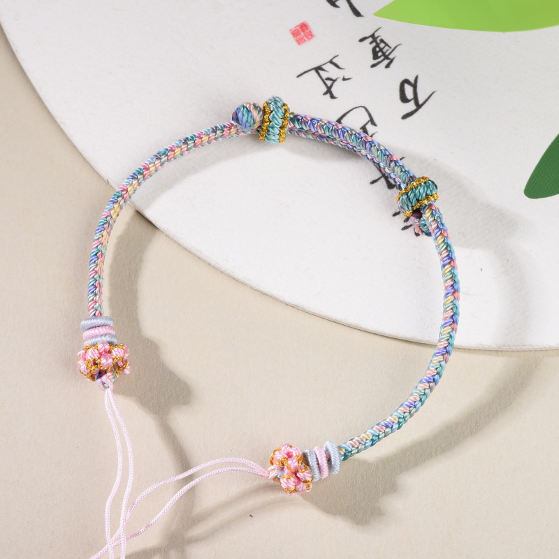 Brățară împletită din sfoară, stil etnic, unisex (Țesut; Sfoară; Primăvara 2025)