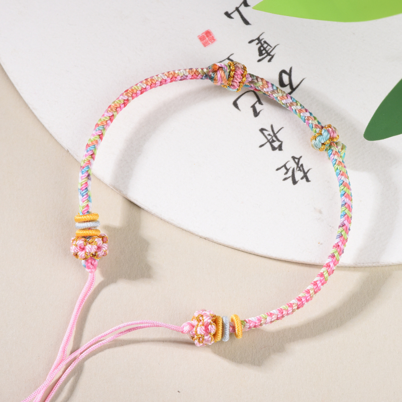 Brățară împletită din sfoară, stil etnic, unisex (Țesut; Sfoară; Primăvara 2025)