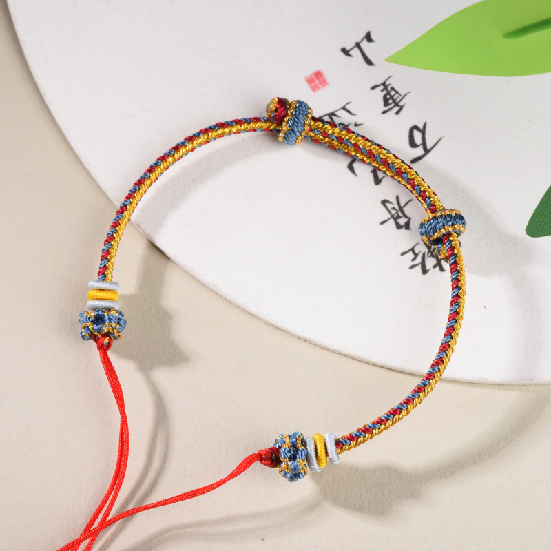 Brățară împletită din sfoară, stil etnic, unisex (Țesut; Sfoară; Primăvara 2025)