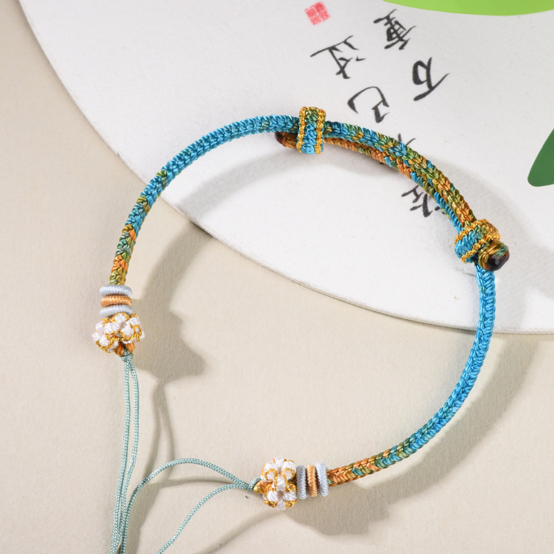 Brățară împletită din sfoară, stil etnic, unisex (Țesut; Sfoară; Primăvara 2025)