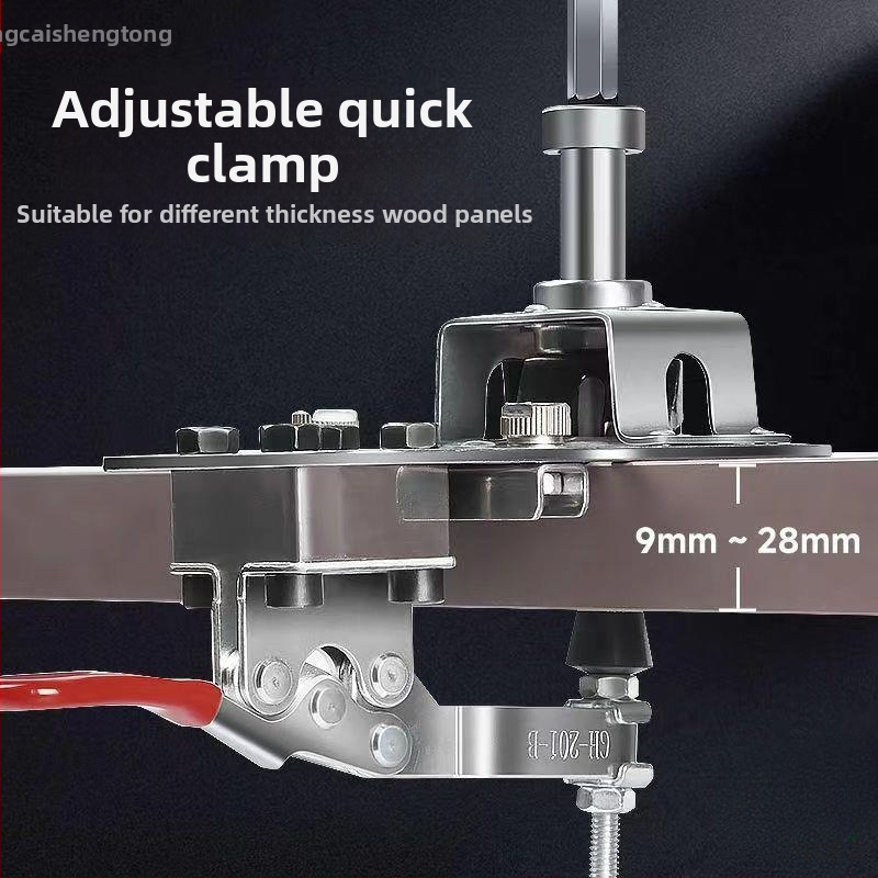 Alat za otvaranje rupa za šarke s dodatnim limiterom — kartični alat od nehrđajućeg čelika, za kućnu drvnu obradu, marka Xingcai shengtong hardware, 200+ setova, za cijeli dom