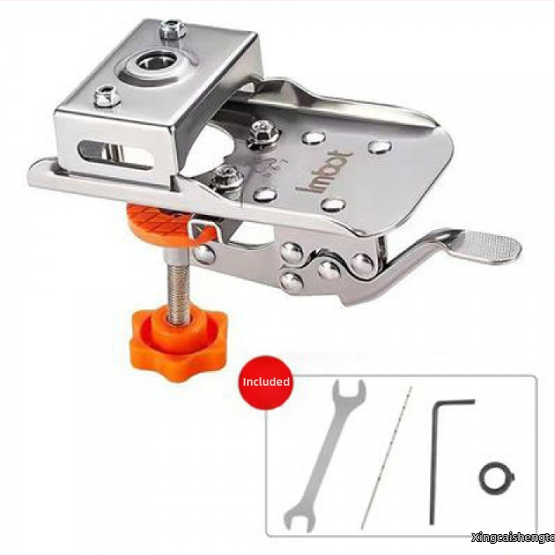 Alat za otvaranje rupa za šarke s dodatnim limiterom — kartični alat od nehrđajućeg čelika, za kućnu drvnu obradu, marka Xingcai shengtong hardware, 200+ setova, za cijeli dom