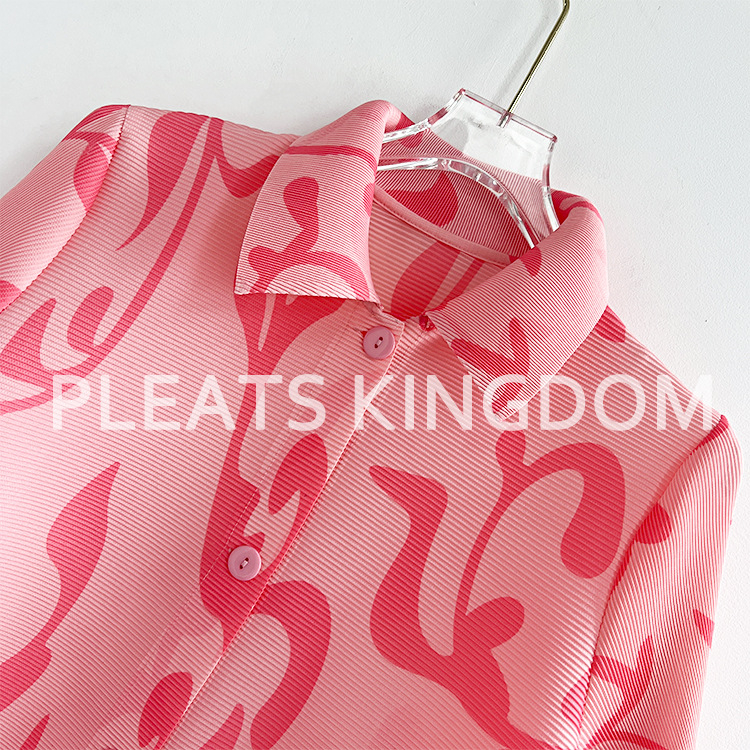 Női középhosszú széldzseki nyomtatott plisével, poliészter 90–95%, városi stílus, UV védelem