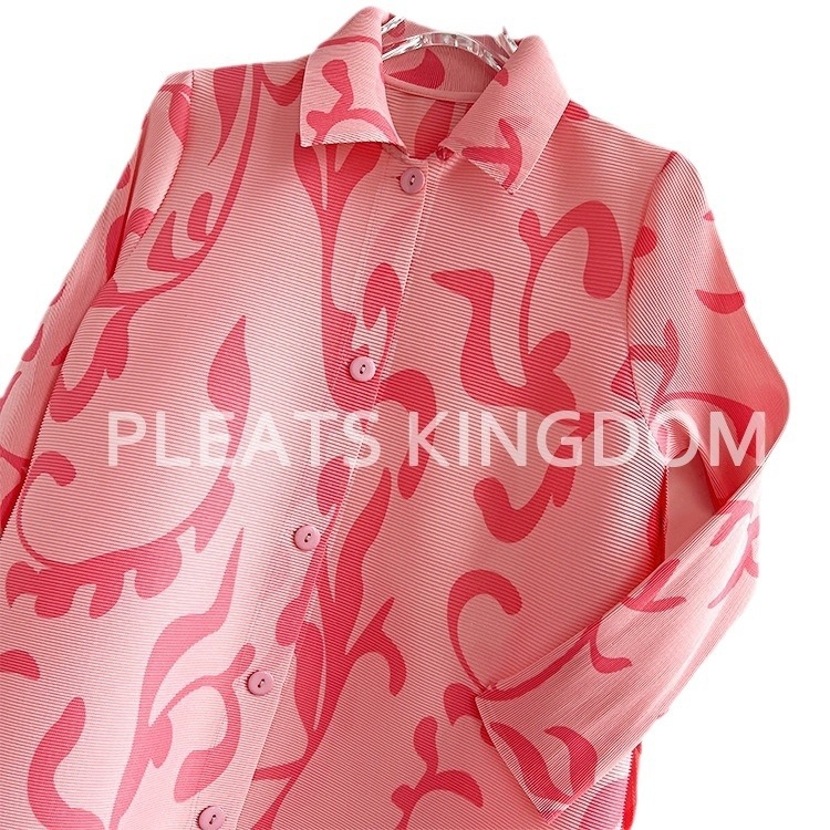 Női középhosszú széldzseki nyomtatott plisével, poliészter 90–95%, városi stílus, UV védelem