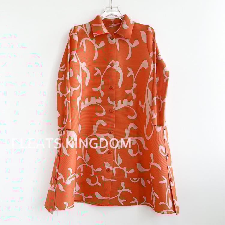 Női középhosszú széldzseki nyomtatott plisével, poliészter 90–95%, városi stílus, UV védelem