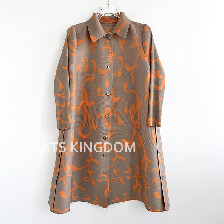 Női középhosszú széldzseki nyomtatott plisével, poliészter 90–95%, városi stílus, UV védelem