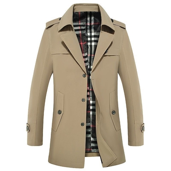 Παλτό με επένδυση φλίς, μεσαίου μήκους, με γιακά τύπου κοστουμιού, με λοξό φερμουάρ, με ζώνη, για τον χειμώνα