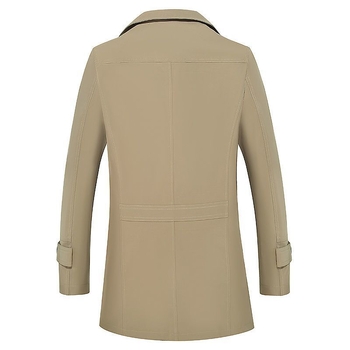 Παλτό με επένδυση φλίς, μεσαίου μήκους, με γιακά τύπου κοστουμιού, με λοξό φερμουάρ, με ζώνη, για τον χειμώνα