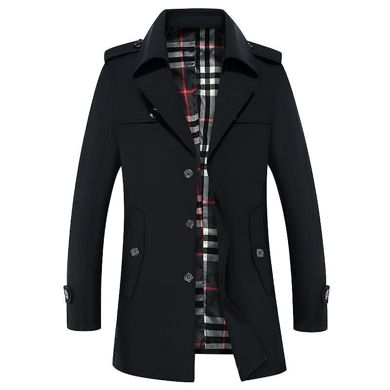 Παλτό με επένδυση φλίς, μεσαίου μήκους, με γιακά τύπου κοστουμιού, με λοξό φερμουάρ, με ζώνη, για τον χειμώνα