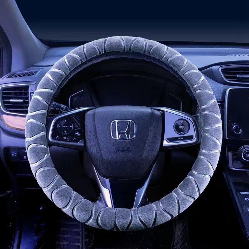 Покривка за волан от плюш, всесезонна, спортен стил, монтаж за специален автомобил