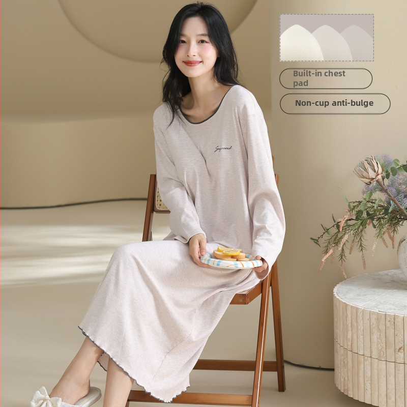 Νυχτερινό φόρεμα πουλόβερ με ενσωματωμένες επενδύσεις στήθους, μακριά μανίκια, στρογγυλός γιακάς, ανάμειξη βισκόζη-πολυεστέρα-ελαστάνη, μεσαίου βάρους