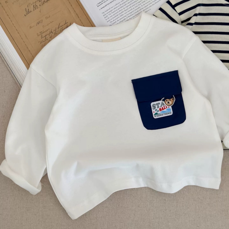 Zēnu vestes un krekli komplekts korejiešu stilā, svītrainas, kokvilna 95%, vecums 3–8 gadi