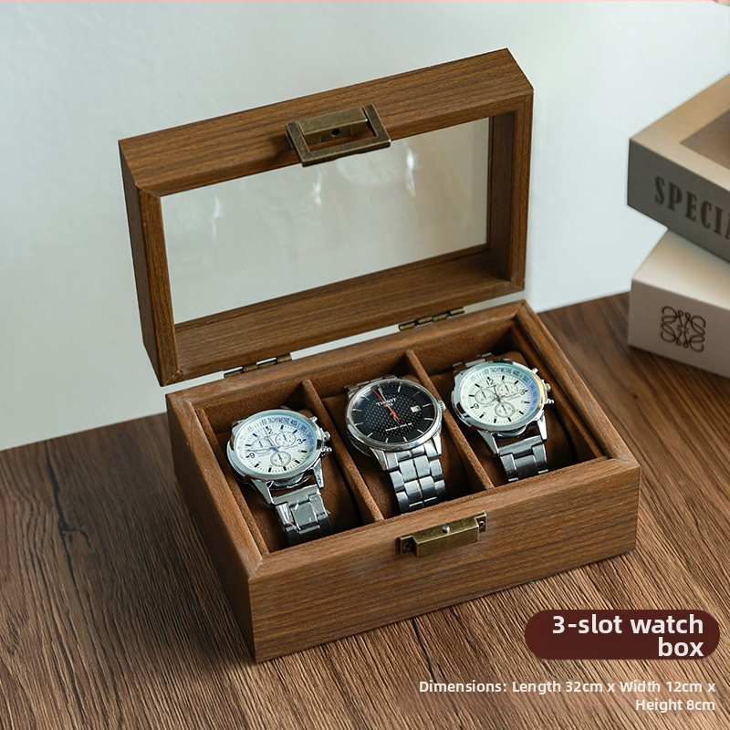 Cutie pentru ceasuri din lemn, stil chinezesc, textură lemn, corp solid