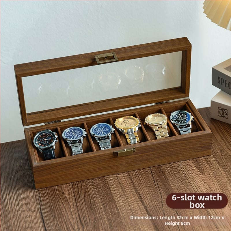 Cutie pentru ceasuri din lemn, stil chinezesc, textură lemn, corp solid