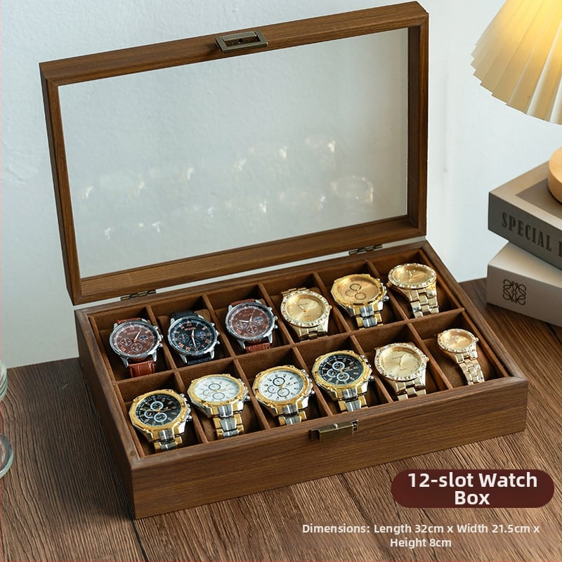 Cutie pentru ceasuri din lemn, stil chinezesc, textură lemn, corp solid