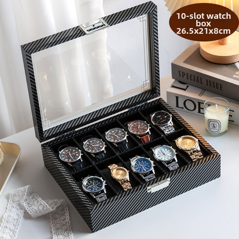 Cutie pentru ceasuri din lemn, stil chinezesc, textură lemn, corp solid