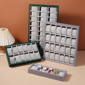 Nahast kellade hoiukarp näidelaud kelladele ja käevõrudele