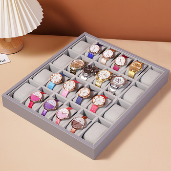 Nahast kellade hoiukarp näidelaud kelladele ja käevõrudele