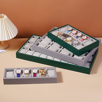 Nahast kellade hoiukarp näidelaud kelladele ja käevõrudele