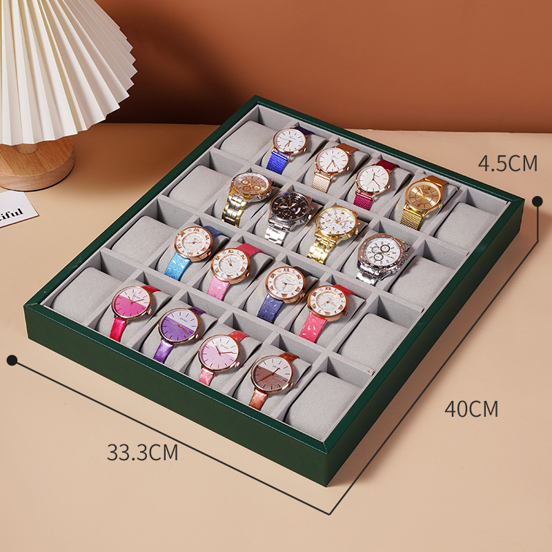 Nahast kellade hoiukarp näidelaud kelladele ja käevõrudele