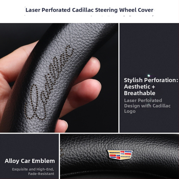 Κάλυμμα τιμονιού Cadillac XT5 XT4 XT6 - Γνήσιο δέρμα, Αθλητικό στυλ, Για όλες τις εποχές, Εγκατάσταση σε ειδικό αυτοκίνητο