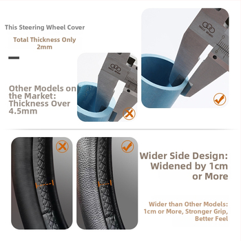 Κάλυμμα τιμονιού Cadillac XT5 XT4 XT6 - Γνήσιο δέρμα, Αθλητικό στυλ, Για όλες τις εποχές, Εγκατάσταση σε ειδικό αυτοκίνητο