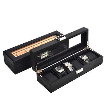 Cutie din lemn pentru ceasuri și ochelari, cu model împletit și 3/6/12 compartimente