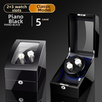 Automaatne kellavõttja - MDF-konstruktsioon, klaveri viimistlus, mudel 2+3, kinkepakk/ehete pakkimine, FA Tiya