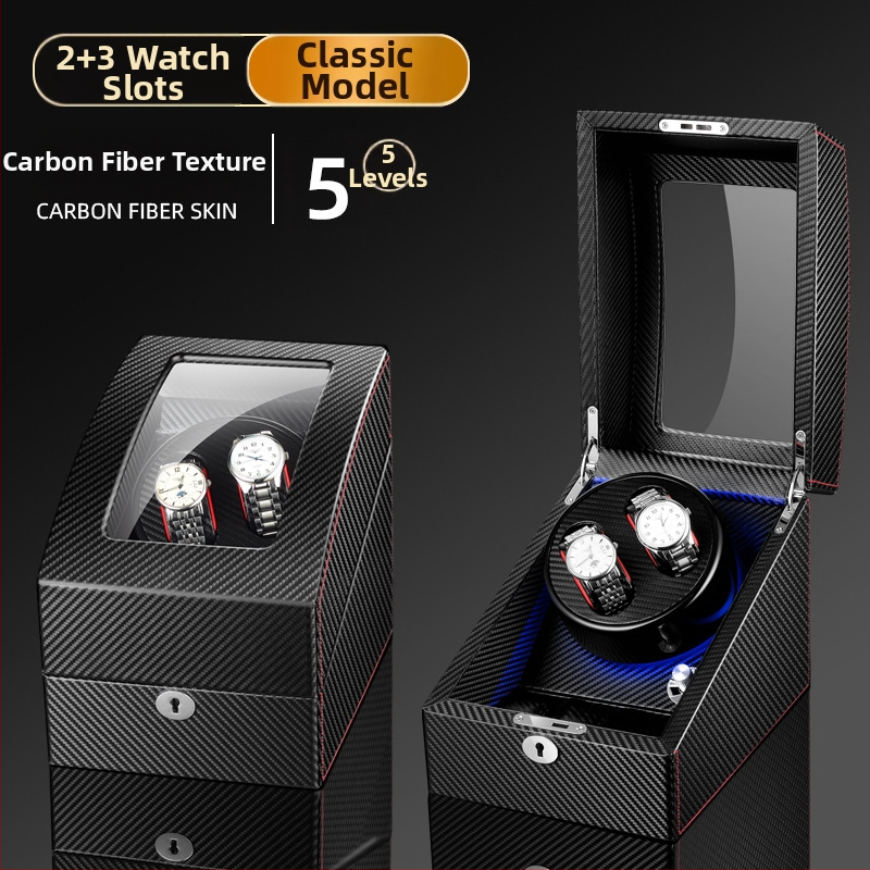 Automaatne kellavõttja - MDF-konstruktsioon, klaveri viimistlus, mudel 2+3, kinkepakk/ehete pakkimine, FA Tiya