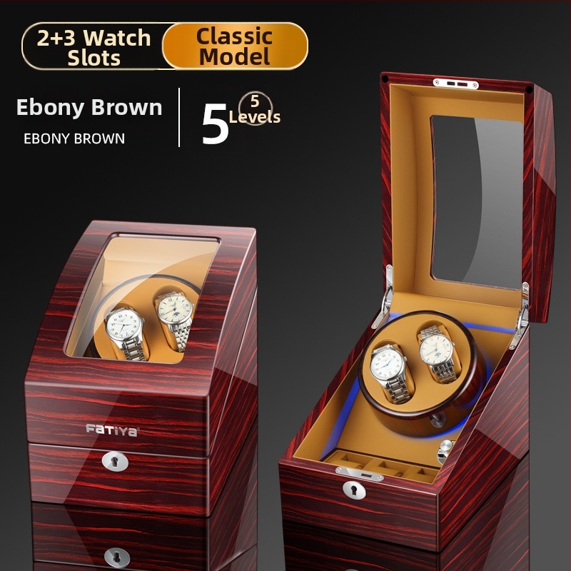 Automaatne kellavõttja - MDF-konstruktsioon, klaveri viimistlus, mudel 2+3, kinkepakk/ehete pakkimine, FA Tiya