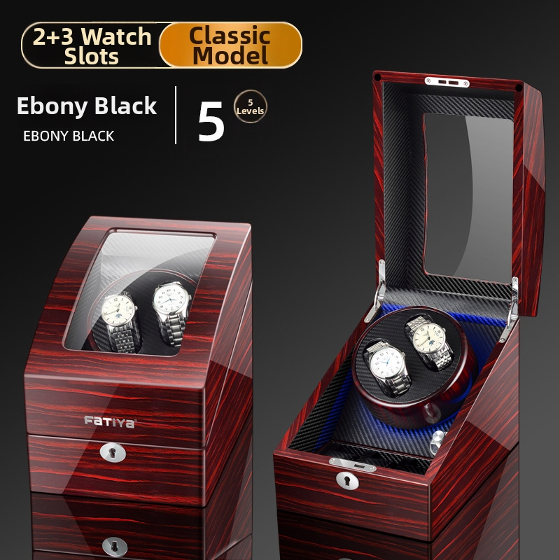 Automaatne kellavõttja - MDF-konstruktsioon, klaveri viimistlus, mudel 2+3, kinkepakk/ehete pakkimine, FA Tiya