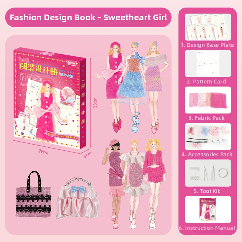 Bērnu modes dizaina DIY komplekts ar auduma materiāliem | Vecums 7–14 gadi | Izcelsme: Henanas provincē