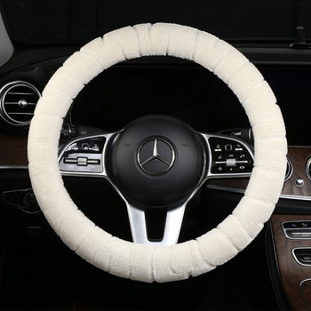 Κάλυμμα τιμονιού – χειμερινό βελούδινο, καθολική εφαρμογή, ραμμένο με μηχανή, Rabbit Mink Velvet, προστασία εσωτερικού αυτοκινήτου για όλες τις εποχές