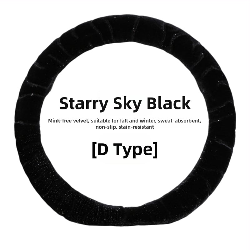 Κάλυμμα τιμονιού – χειμερινό βελούδινο, καθολική εφαρμογή, ραμμένο με μηχανή, Rabbit Mink Velvet, προστασία εσωτερικού αυτοκινήτου για όλες τις εποχές