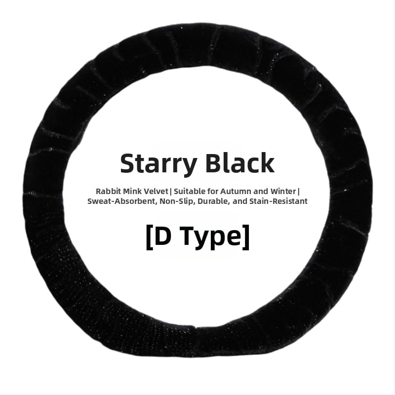 Κάλυμμα τιμονιού – χειμερινό βελούδινο, καθολική εφαρμογή, ραμμένο με μηχανή, Rabbit Mink Velvet, προστασία εσωτερικού αυτοκινήτου για όλες τις εποχές