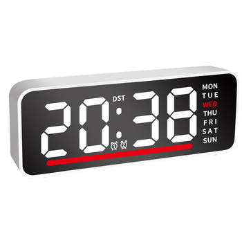 LED-ekraaniga äratuskell koos termomeetriga, kalendri ja nädala päevaga – laua digitaalkell, elektrooniline liikumine