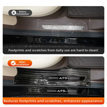 Protecție prag ușă din oțel inoxidabil pentru AITO M7 – Model M7, Brand AITO, Personalizare disponibilă