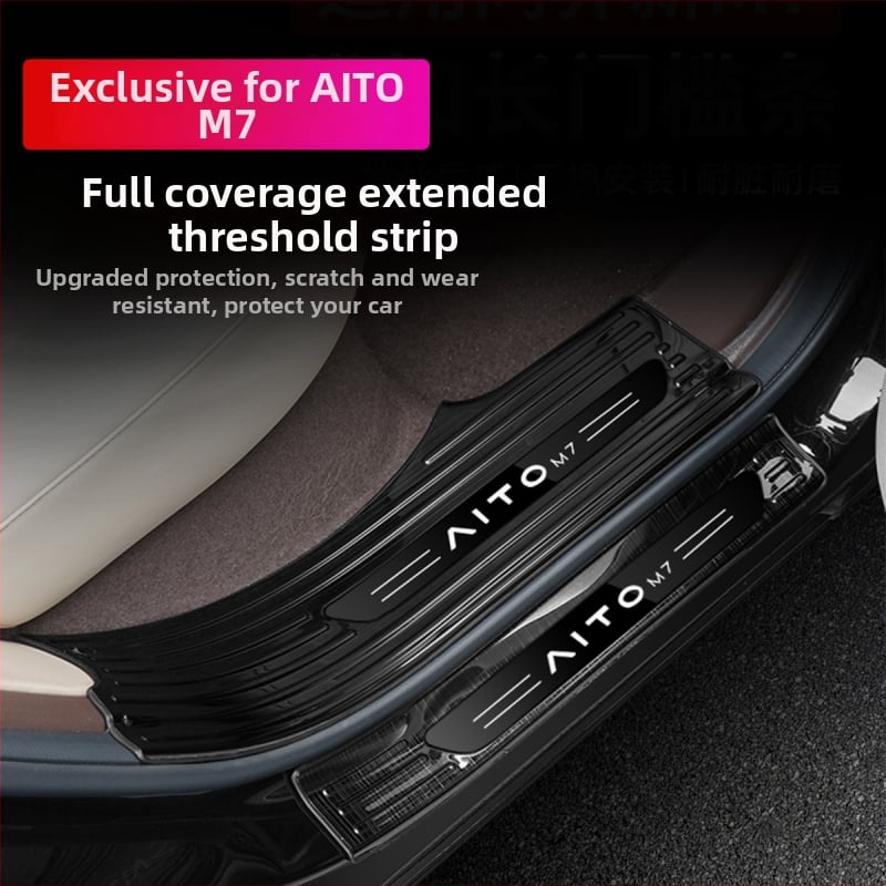 Protecție prag ușă din oțel inoxidabil pentru AITO M7 – Model M7, Brand AITO, Personalizare disponibilă