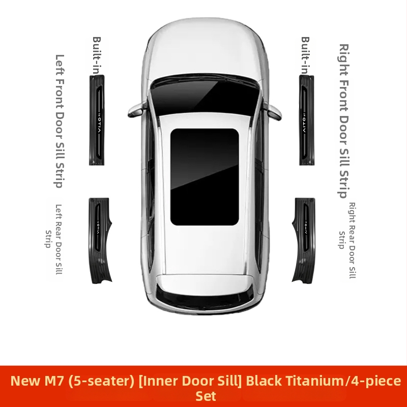 Protecție prag ușă din oțel inoxidabil pentru AITO M7 – Model M7, Brand AITO, Personalizare disponibilă