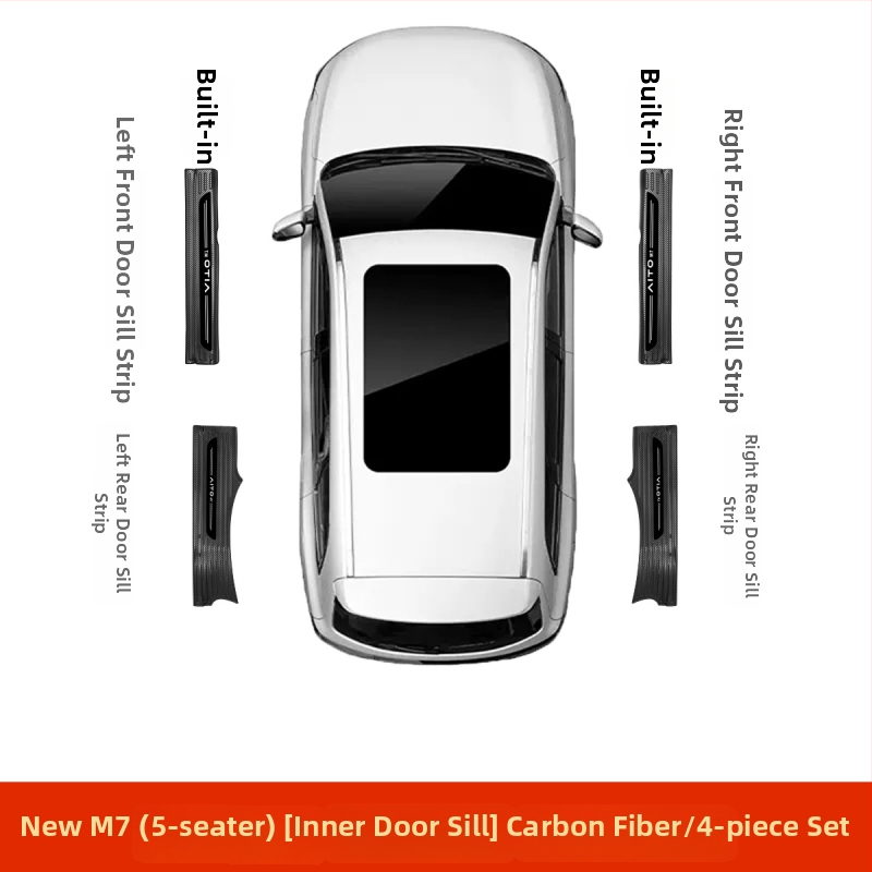 Protecție prag ușă din oțel inoxidabil pentru AITO M7 – Model M7, Brand AITO, Personalizare disponibilă