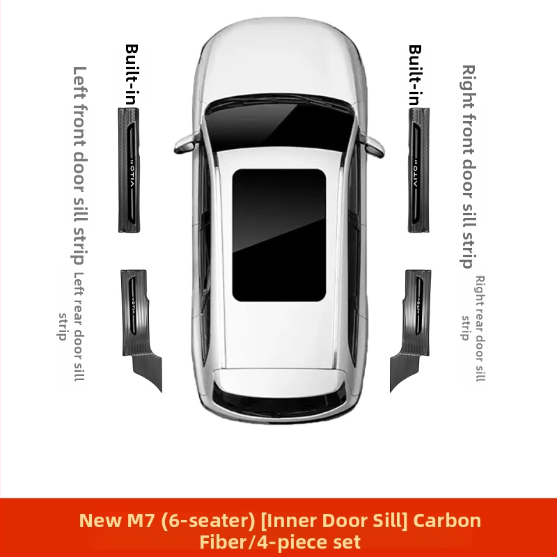 Protecție prag ușă din oțel inoxidabil pentru AITO M7 – Model M7, Brand AITO, Personalizare disponibilă