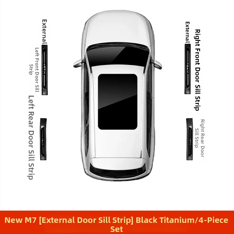 Protecție prag ușă din oțel inoxidabil pentru AITO M7 – Model M7, Brand AITO, Personalizare disponibilă