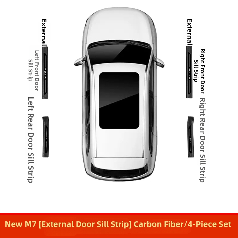 Protecție prag ușă din oțel inoxidabil pentru AITO M7 – Model M7, Brand AITO, Personalizare disponibilă