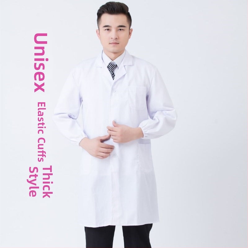 Gydytojo chalatas, medvilnės mišinio audinys; drėgmės nutekėjimas; pamušalas medvilnė; keturi metų laikai; vyrams