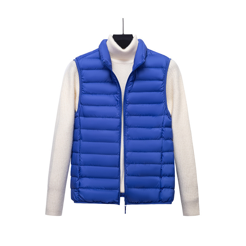 Férfi down mellény, karcsú szabású, meleg, (fehér kacsapuhatöltet, 550 töltőerő, nylon külső anyag, bélés 100%, hideg elleni védelem: enyhe hideg (-5℃~-0℃))