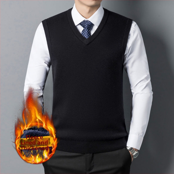Vīriešu flīsa veste ar pieguļošu siluetu, ziemas 2024 izlaidums, V kakla izgriezums, audums maisījums (65,2% spandeks, 22,6% poliesters, 9,8% akrils, 2,4% vilna)
