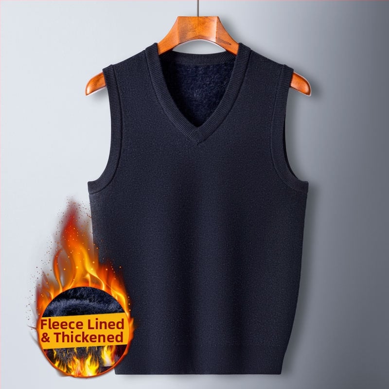 Vīriešu flīsa veste ar pieguļošu siluetu, ziemas 2024 izlaidums, V kakla izgriezums, audums maisījums (65,2% spandeks, 22,6% poliesters, 9,8% akrils, 2,4% vilna)